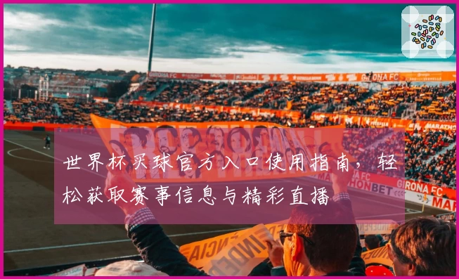 世界杯买球官方入口使用指南，轻松获取赛事信息与精彩直播